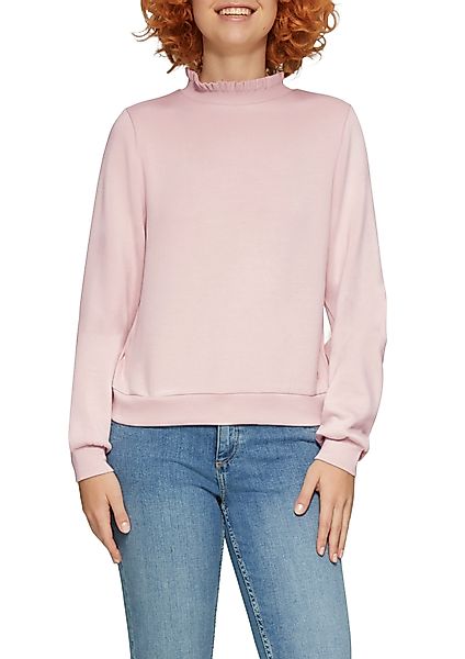 QS Sweatshirt mit Rüschenkragen günstig online kaufen