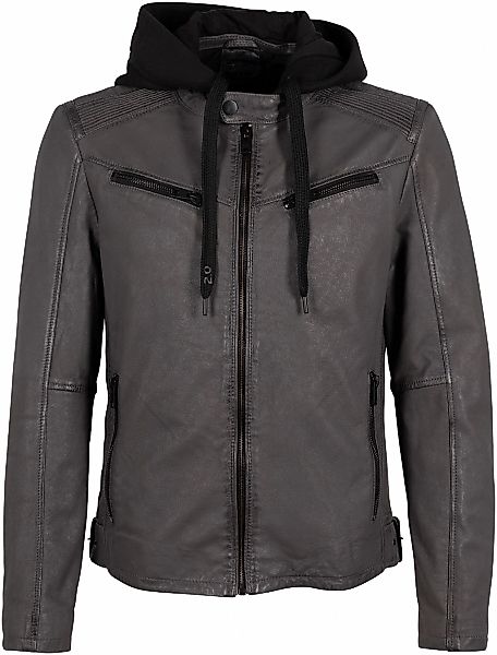 Mauritius Lederjacke "G2MNeiko SF" mit Kapuze mit Reißverschluss, Zierstepp günstig online kaufen