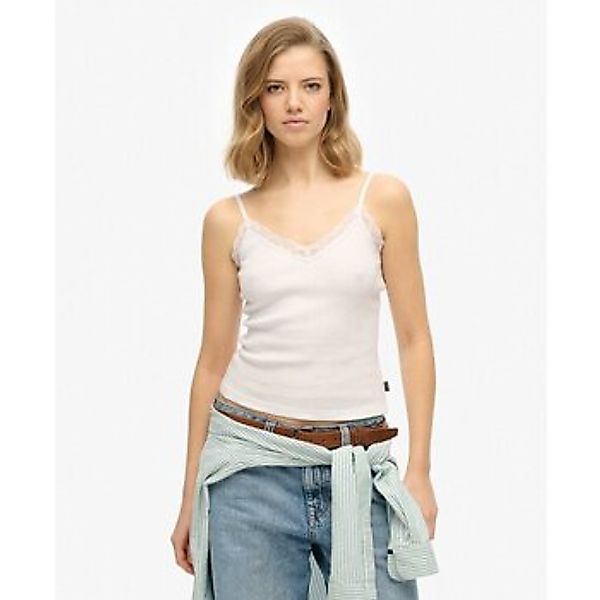 Superdry  Tank Top Débardeur court à liseré dentelle femme  Essential günstig online kaufen