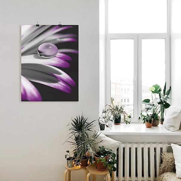 Artland Wandbild »Tropfen«, Blumen, (1 St.), als Leinwandbild, Poster, Wand günstig online kaufen