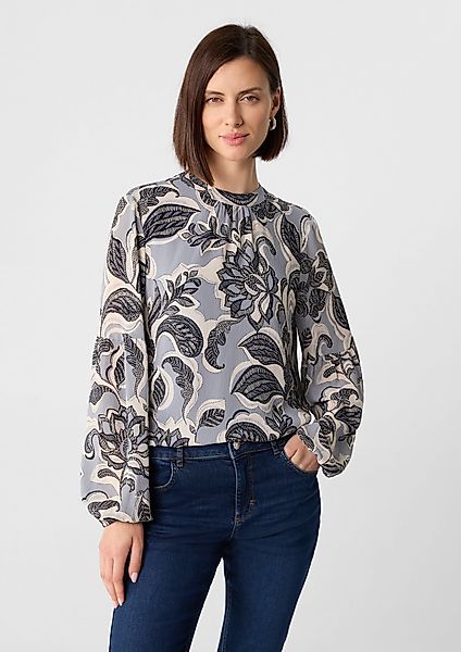 Comma Langarmbluse Chiffonbluse mit Ballonärmeln und günstig online kaufen