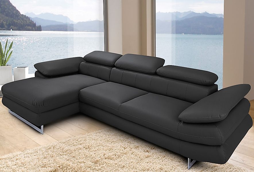 INOSIGN Ecksofa "Solution L-Form", mit Arm- & Kopfteilverstellung, wahlweis günstig online kaufen