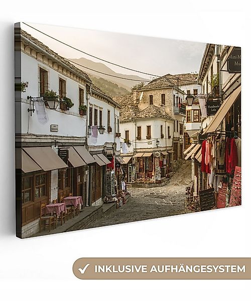 OneMillionCanvasses® Leinwandbild Straßen der Altstadt in Albanien, Fotodru günstig online kaufen