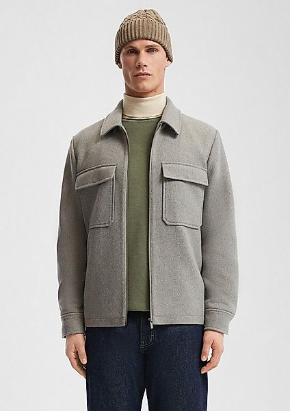 QS Funktionsjacke Outdoor-Jacke Overshirt mit Reißverschluss aus Wollmischu günstig online kaufen