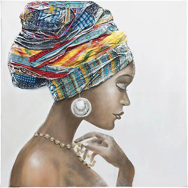 GILDE Leinwandbild »Gemälde Afrik. Schönheit« 1 Stk. tlg. günstig online kaufen