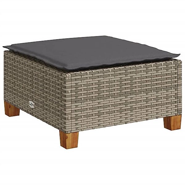 vidaXL Hocker Gartenhocker mit Kissen Grau günstig online kaufen