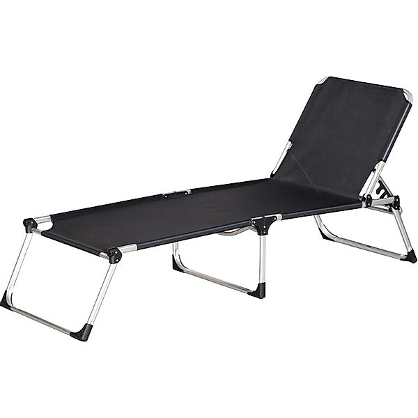 Siena Garden Dreibeinliege Alu-XXL Schwarz 201 cm x 69,5 cm x 95 cm günstig online kaufen