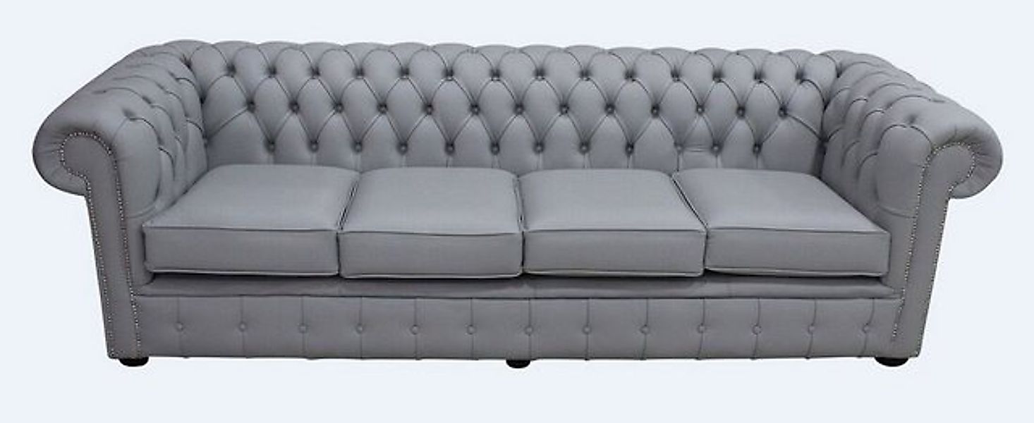 JVmoebel Chesterfield-Sofa Grau Chesterfield Design Luxus Polster Sofa Couc günstig online kaufen