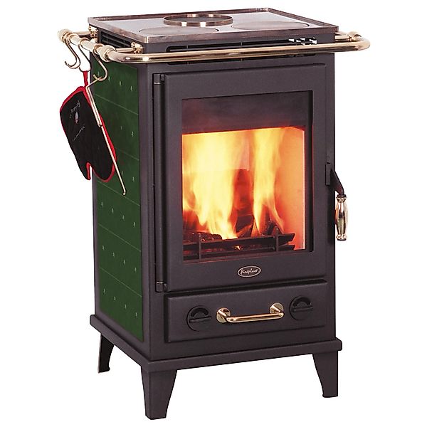 Fireplace Florenz Kaminofen Keramik Schwarz 7 kW günstig online kaufen