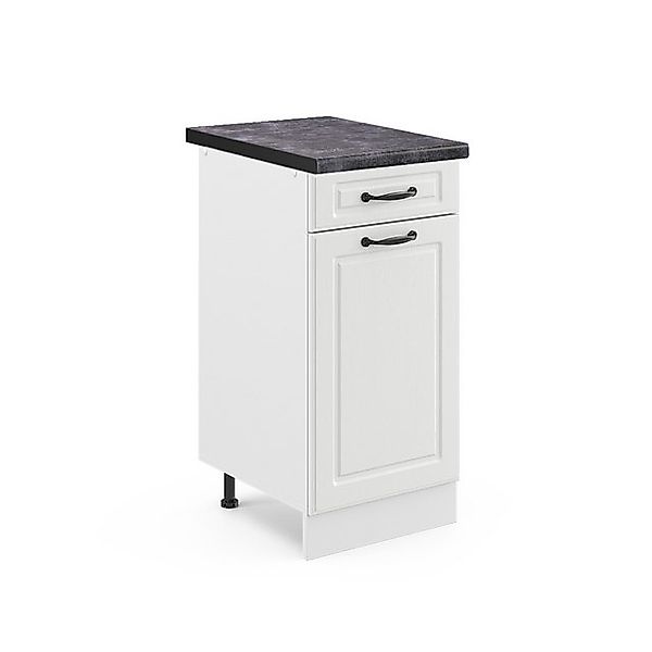 Vicco Unterschrank R-Line, Weiß Landhaus/Weiß, 40 cm, AP Anthrazit günstig online kaufen