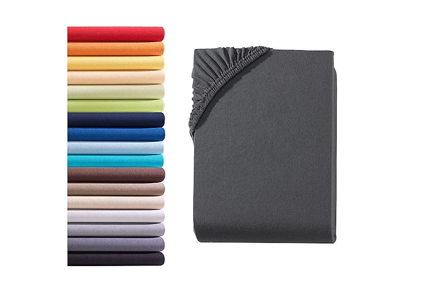 Hometex Premium Textiles Spannbettlaken Jersey Spannbettlaken 100% Baumwoll günstig online kaufen