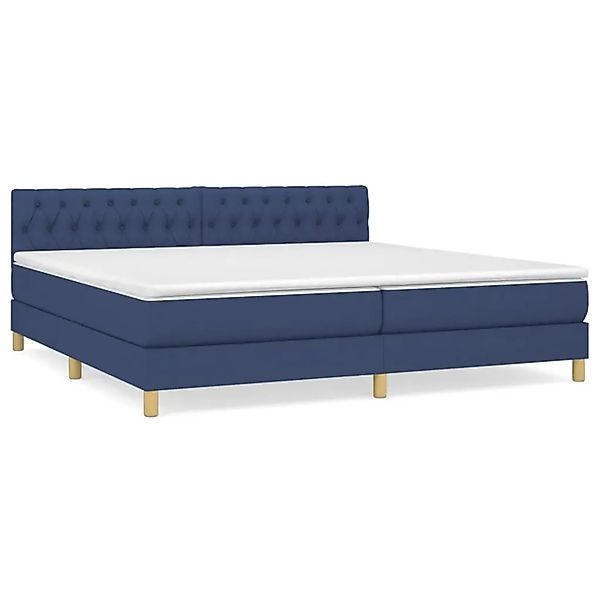 vidaXL Boxspringbett mit Matratze Blau 200x200 cm Stoff1389645 günstig online kaufen