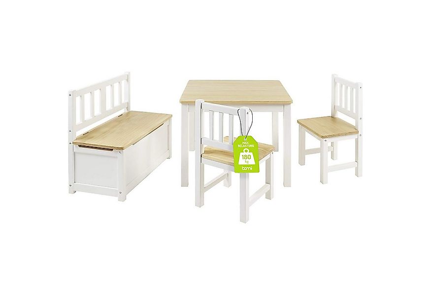 BOMI Kindersitzgruppe Holzsitzgruppe Anna, (4-tlg), Kindertischgruppe aus H günstig online kaufen