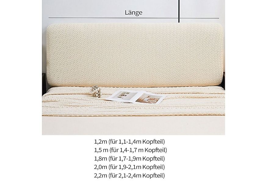 Refttenw Betthusse Kopfteil Bezug Dehnbarer, Weicher, Staubdichter Bettkopf günstig online kaufen
