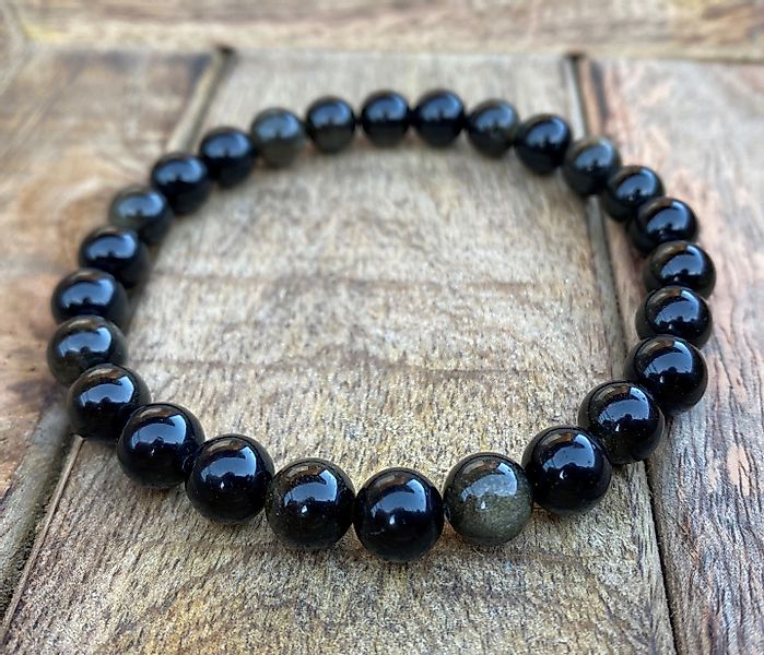 NAHLE Armband Naturstein Golden Obsidian Perlenarmband, günstig online kaufen