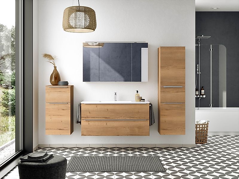 nobilia® Waschtisch-Set Levere, (1-St., vormontiert, mit günstig online kaufen