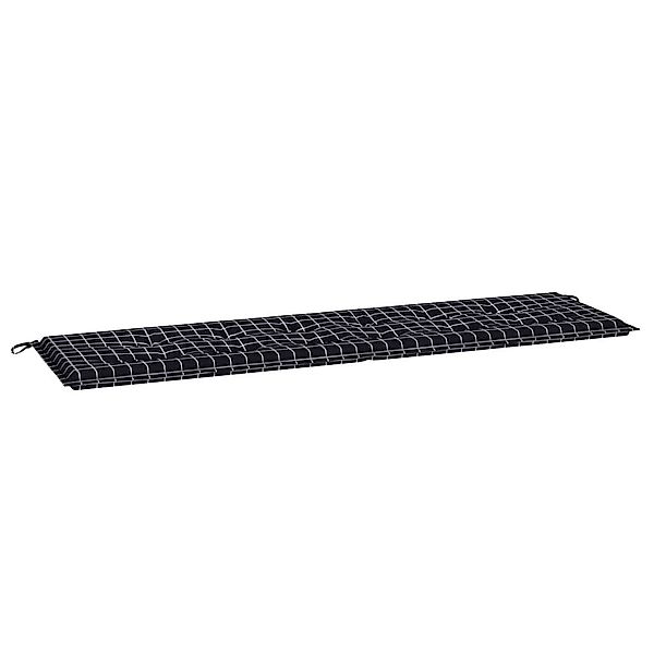 vidaXL Sitzauflage Gartenbank-Kissen Plaid Schwarz 180 günstig online kaufen