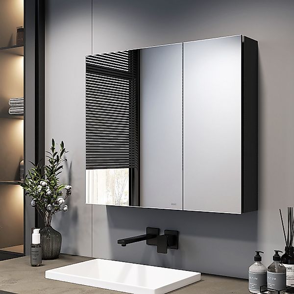 EMKE Spiegelschrank 75×65 /85×65cm 2-türig Badspiegelschrank günstig online kaufen