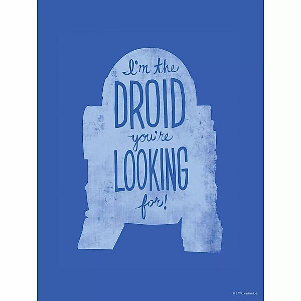 Disney Poster R2D2 Quotes Blau 30 x 40 cm 612171 günstig online kaufen