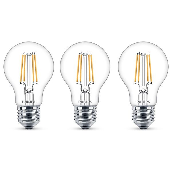 Philips LED Filament Lampe ersetzt 40W E27 Birne - A60 4,3W 470lm 2700K Dre günstig online kaufen