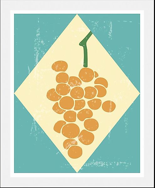 queence Bild »Grapes«, Obst-Obst Bilder-Essen-Lebensmittel-Kunst-Schriftzug günstig online kaufen