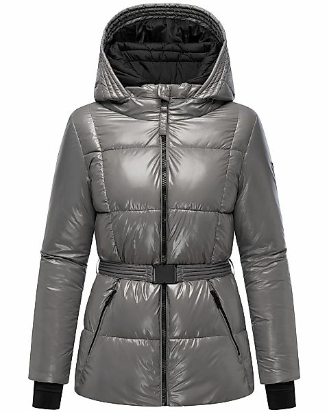 Navahoo Steppjacke "Eisglanz 14" mit Kapuze Glänzende Damen Winterjacke mit günstig online kaufen