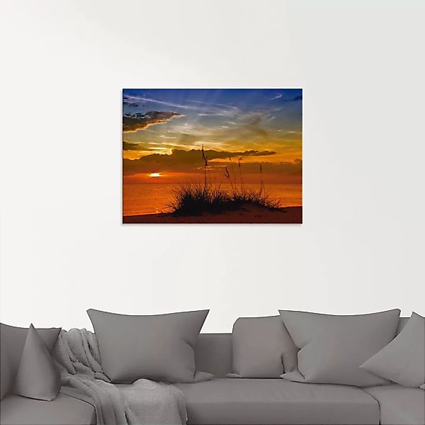 Artland Glasbild »Herrlicher Sonnenuntergang«, Sonnenaufgang & -untergang, günstig online kaufen