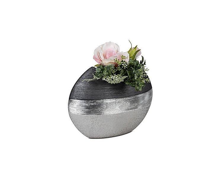 formano Tischvase Dekovase oval aus dem Hause Formano in grau - silber 21 x günstig online kaufen