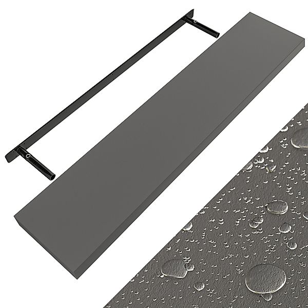 Wandregal Schweberegal 110cm Grau + Halterung günstig online kaufen