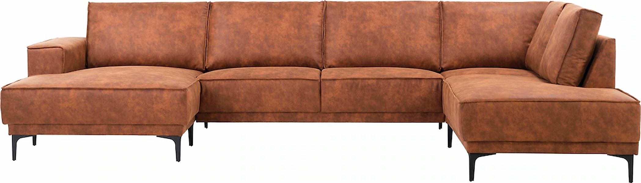Places of Style Wohnlandschaft "XXL Sofa Oland, Struktur, Flachgewebe, Luxu günstig online kaufen