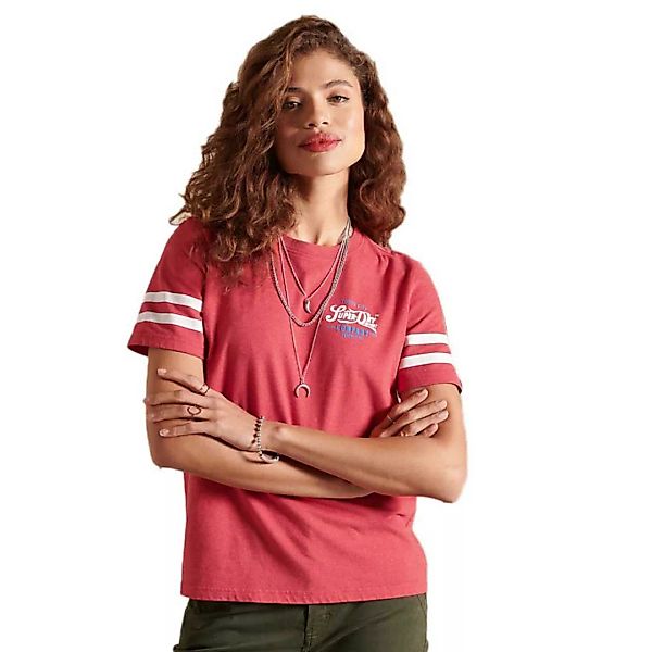 Superdry Script Style Col Kurzarm T-shirt M Hike Red Marl günstig online kaufen
