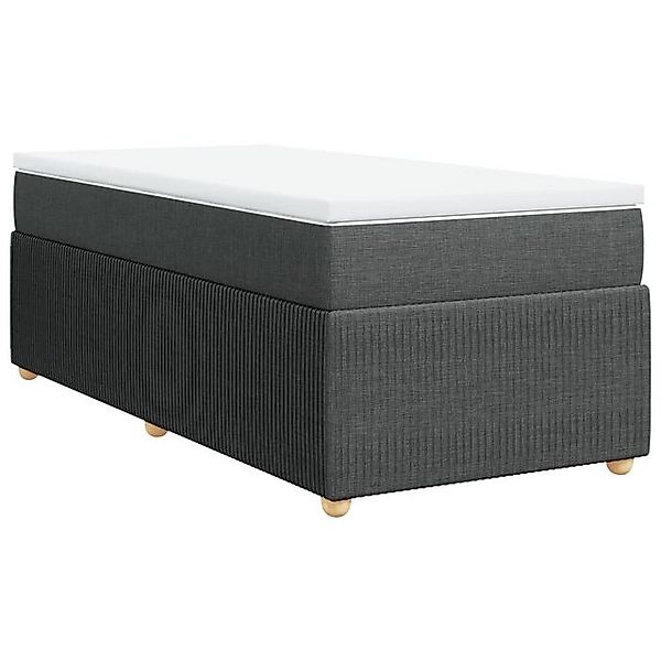 vidaXL Bett Boxspringbett mit Matratze Dunkelgrau 90x190 cm Stoff günstig online kaufen