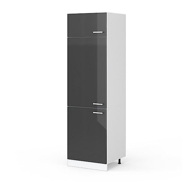 Vicco Kühlumbauschrank R-Line Hochschrank für die Küche Anthrazit Hochglanz günstig online kaufen