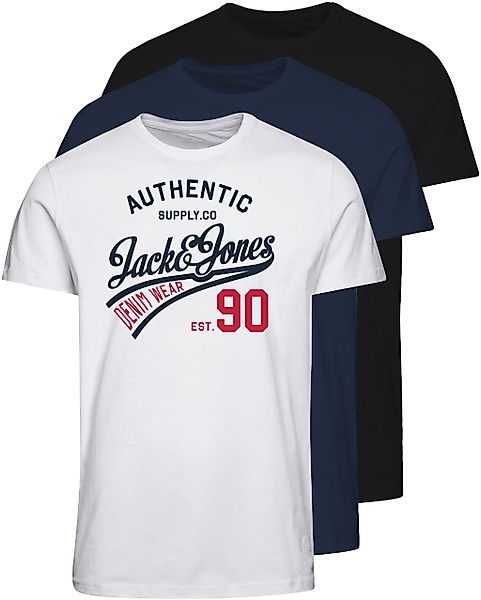 Jack & Jones Rundhalsshirt "JJETHAN TEE SS CREW NECK 3PK MP NOOS" Packung, günstig online kaufen