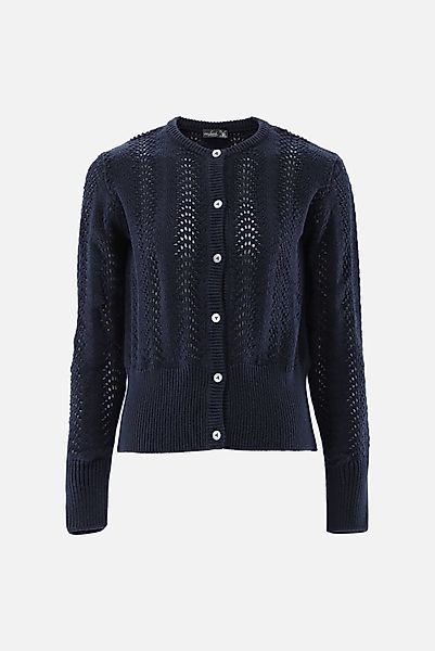 Strickjacke aus Ajoure Strick mit Kaschmir günstig online kaufen