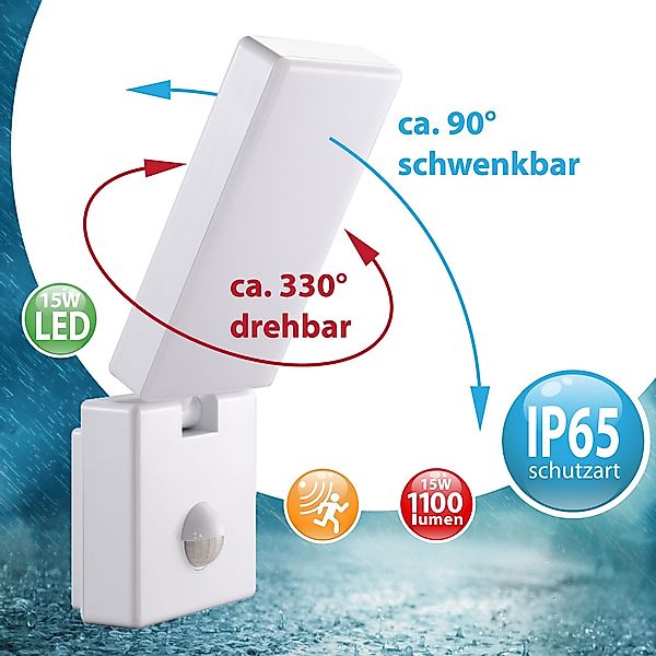 Maxkomfort Wandleuchte AGATE, LED fest integriert, günstig online kaufen