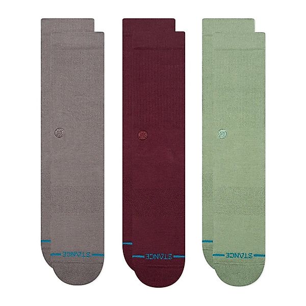 Stance 3-er Set Socken "Casual"  Grau, Weinrot, Mintgrün günstig online kaufen
