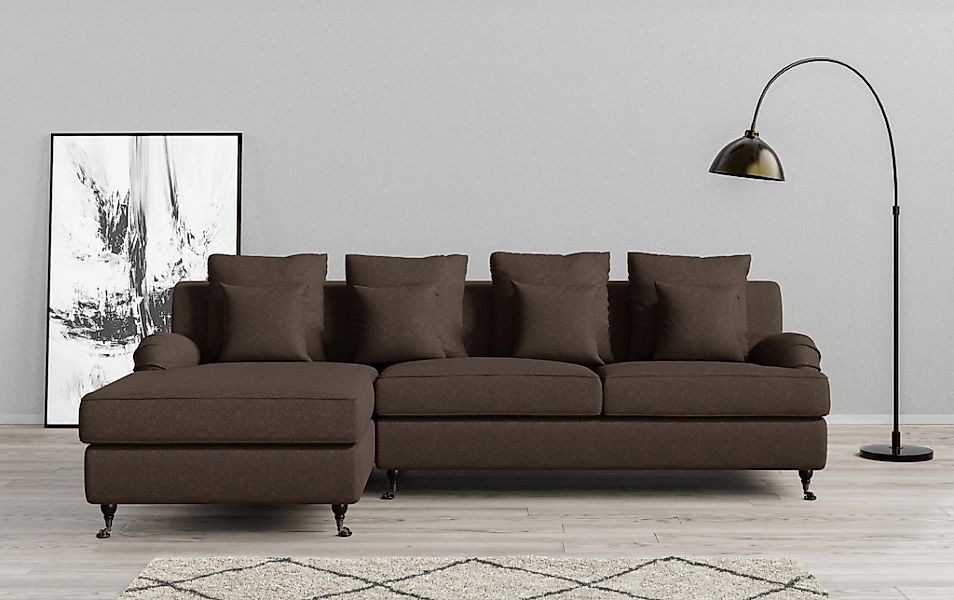 Home affaire Ecksofa "NORIN L-Form", zwei Fußarten: vorne - Rollen, hinten günstig online kaufen