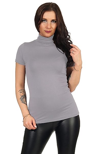 Mellice Rollkragenshirt Damen Kurzarm Rollkragen Shirt günstig online kaufen