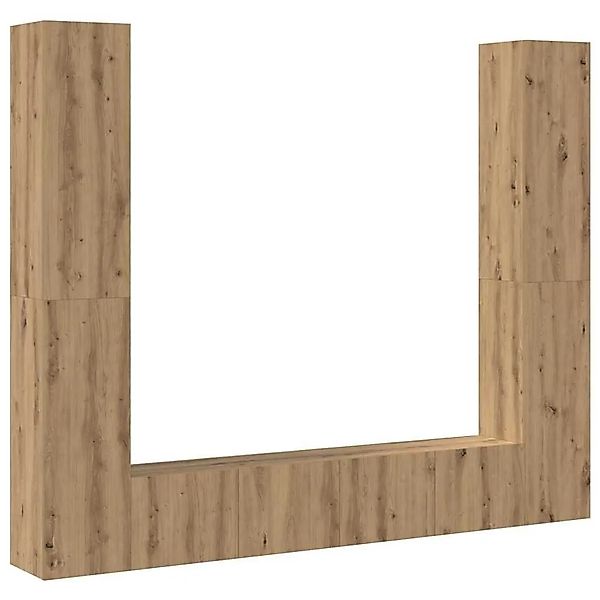 vidaXL TV-Schrankset Wandmontiert 6 Stk Braun Holzwerkstoff 3393449 günstig online kaufen