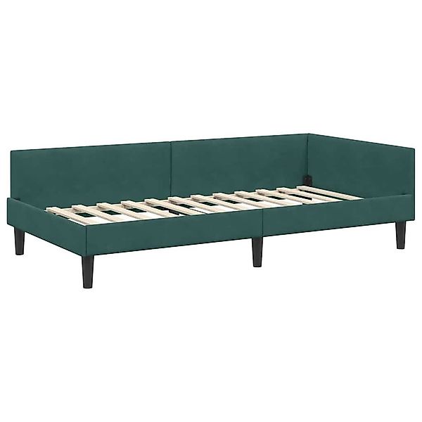 vidaXL Bett Eckbettgestell Dunkelgrün 80 x günstig online kaufen