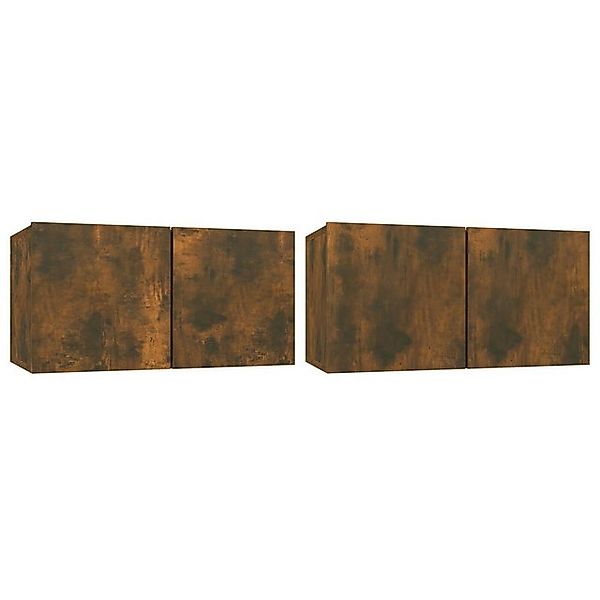 furnicato TV-Schrank TV-Wandschränke 2 Stk. Räuchereiche 60x30x30 cm (1-St) günstig online kaufen