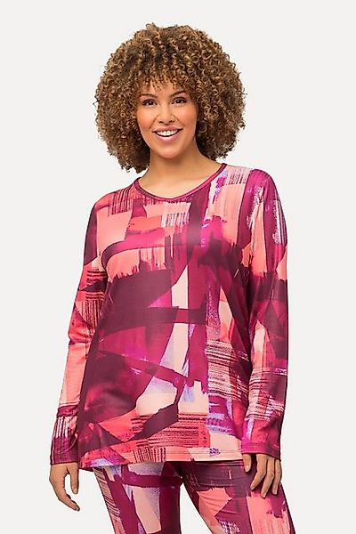 Ulla Popken Longsleeve Ski-Funktionsshirt Loop V-Ausschnitt Langarm günstig online kaufen