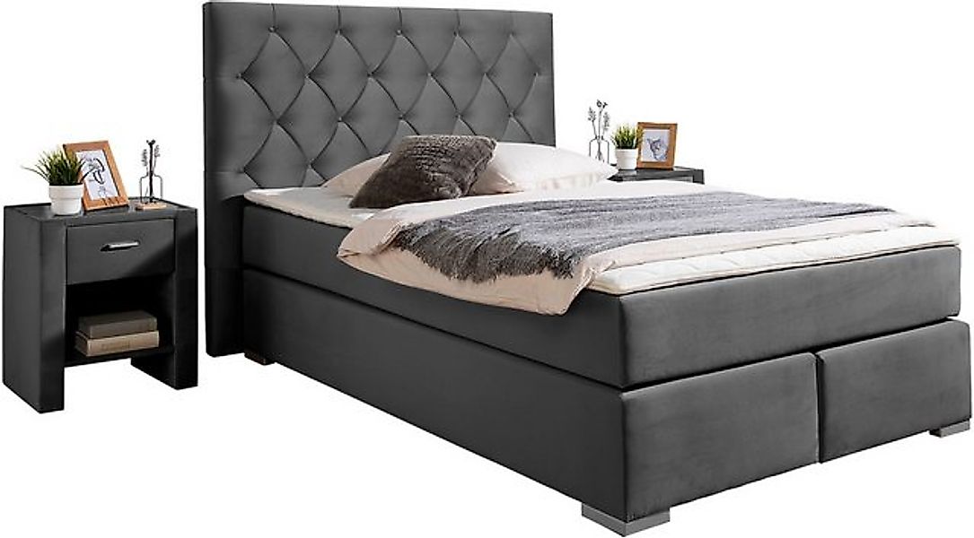 Home affaire Boxspringbett "Chalon", inkl. Topper, Matratze in H2, H3 oder günstig online kaufen