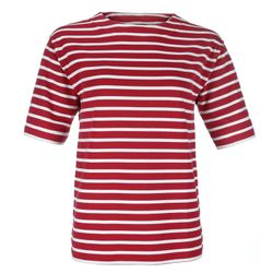 modAS Kurzarmshirt Bretonisches Damen-T-Shirt Ringelshirt U-Boot günstig online kaufen