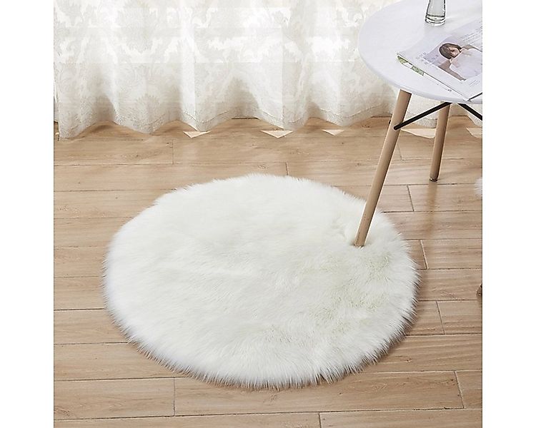 Rosnek Teppich Rund, 6cm langes Fell, zottelig, für Schlafzimmer Wohnzimmer günstig online kaufen