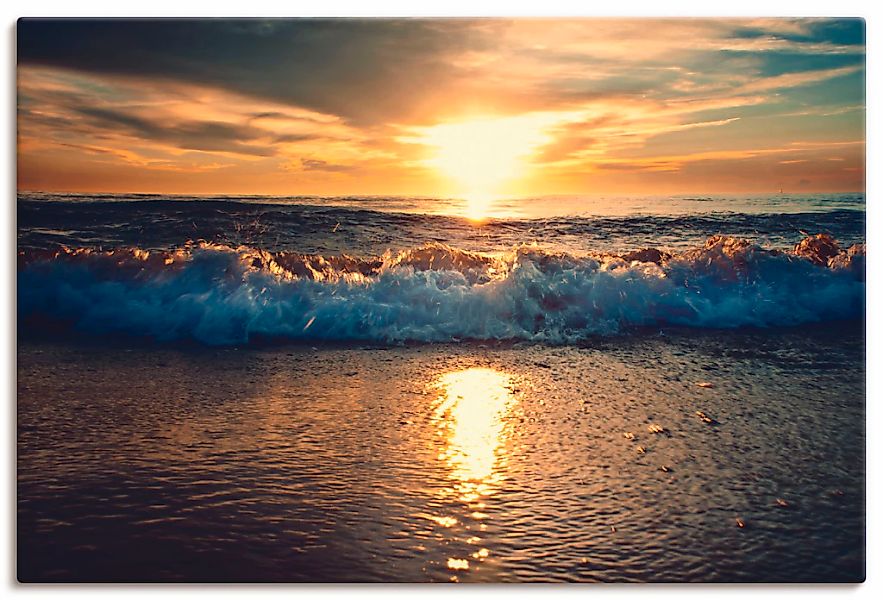 Artland "Sonnenuntergang am Meer" Gewässer 1 Stk. tlg. auf Holzrahmen gespa günstig online kaufen