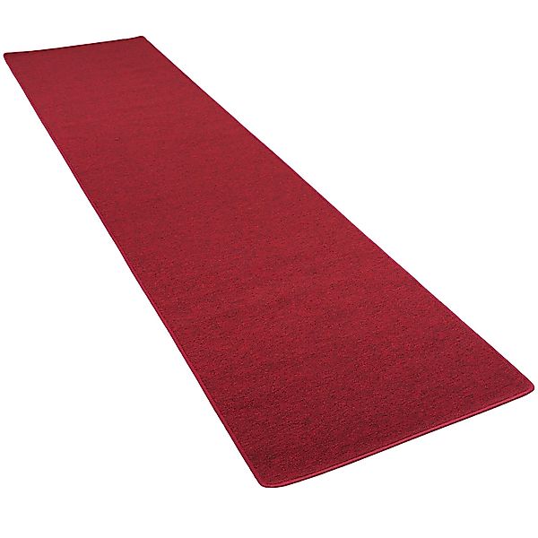 Snapstyle Feinschlingen Velour Läufer Teppich Strong Rot 100x200cm günstig online kaufen