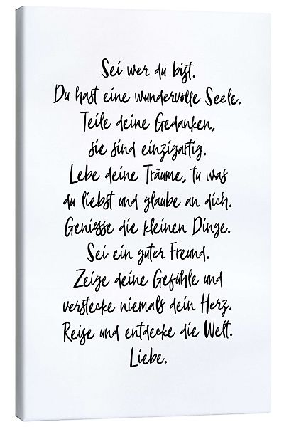 Posterlounge Wandbild Sei wer du bist, günstig online kaufen