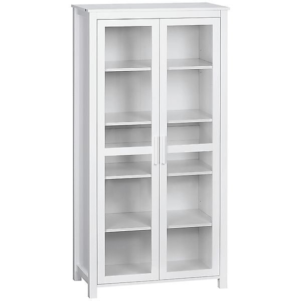 HOMCOM Küchenschrank MDF Spanplatte 80L x 39,5B x 160H cm Weiß günstig online kaufen
